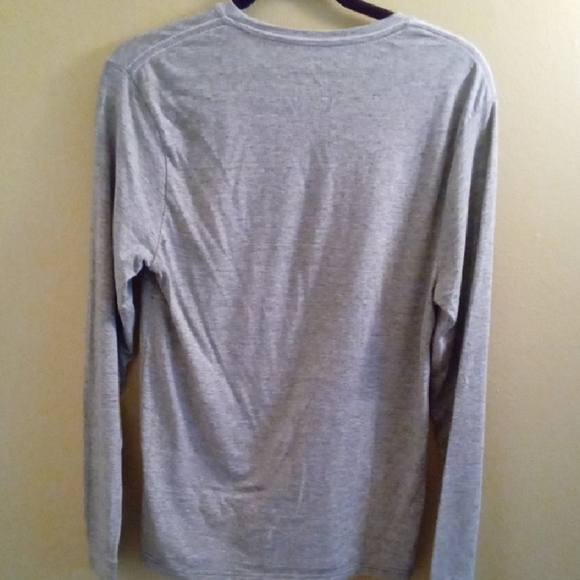 Mens S League Green Long Sleeve Tee with Green Print Lightweight Local - Picture 3 of 3